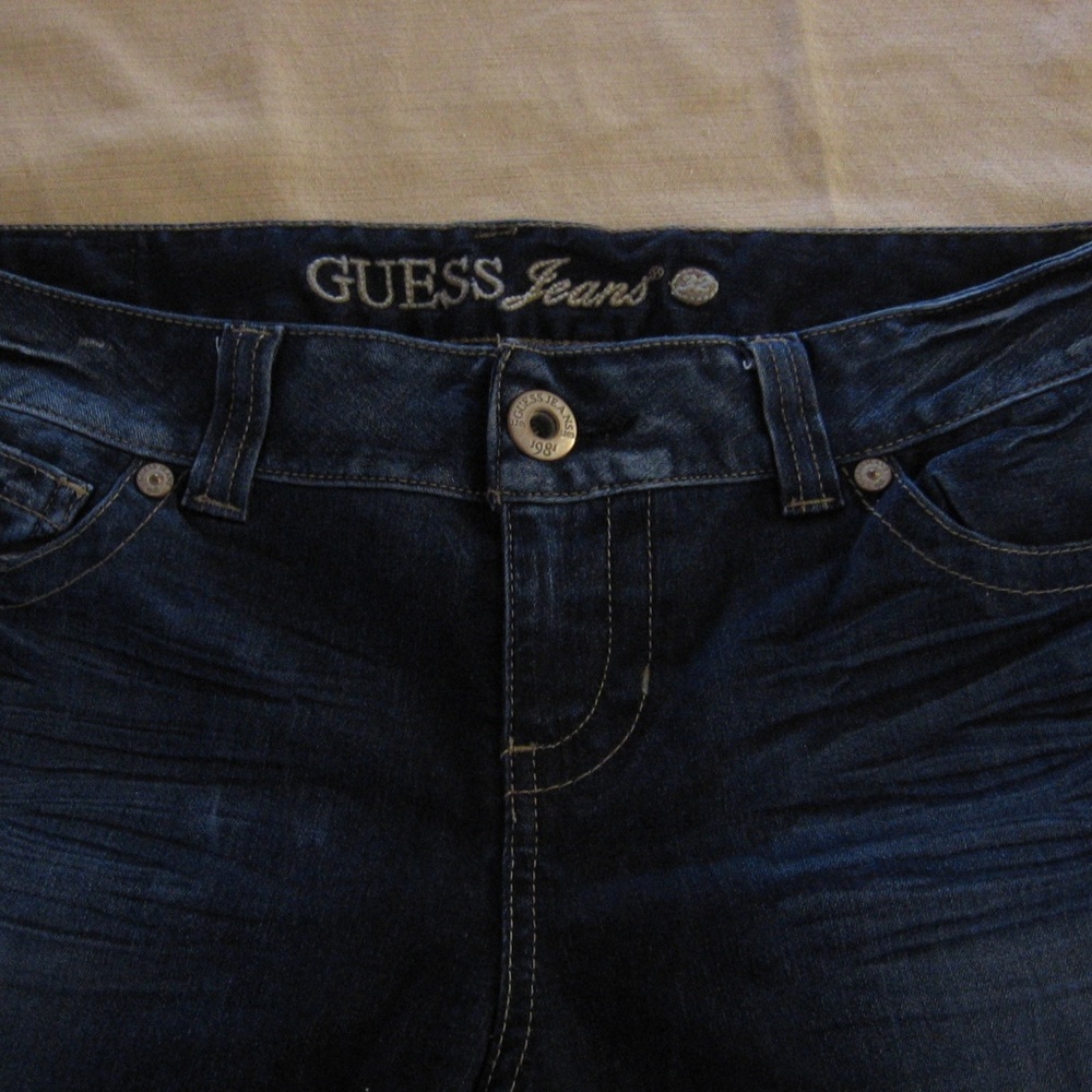 Guess Daredevil Skinny Leg Jeans Size 32 Dark Blue